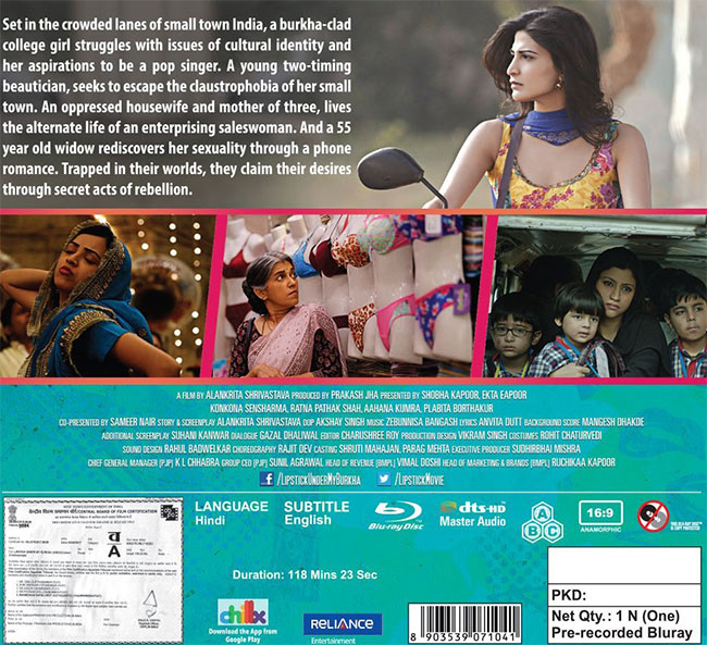 Lipstick Under My Burkha 2016 Hindi Blu ray Kannada Store